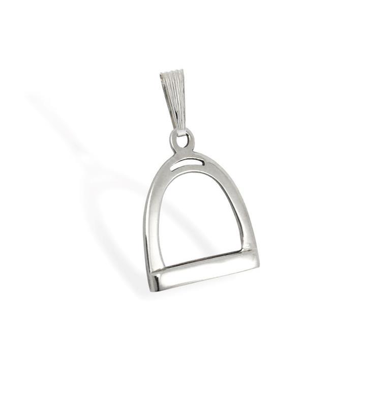 Stirrup Pendant by Darren K Moore - Sterling Silver-Drop Shi,436-16 CHARM
