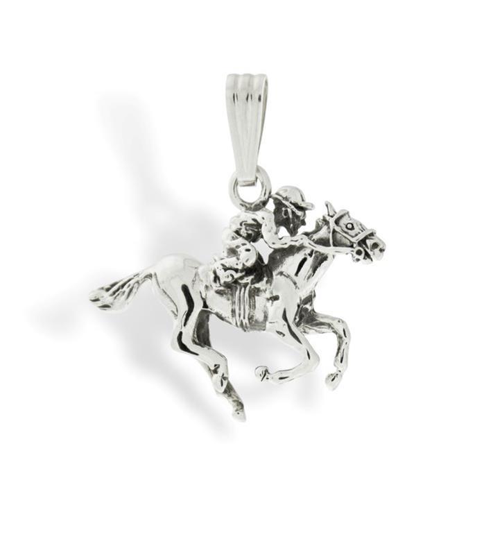 Horse & Jockey Pendant by Darren K Moore-Drop Ship,160-98 PENDANT