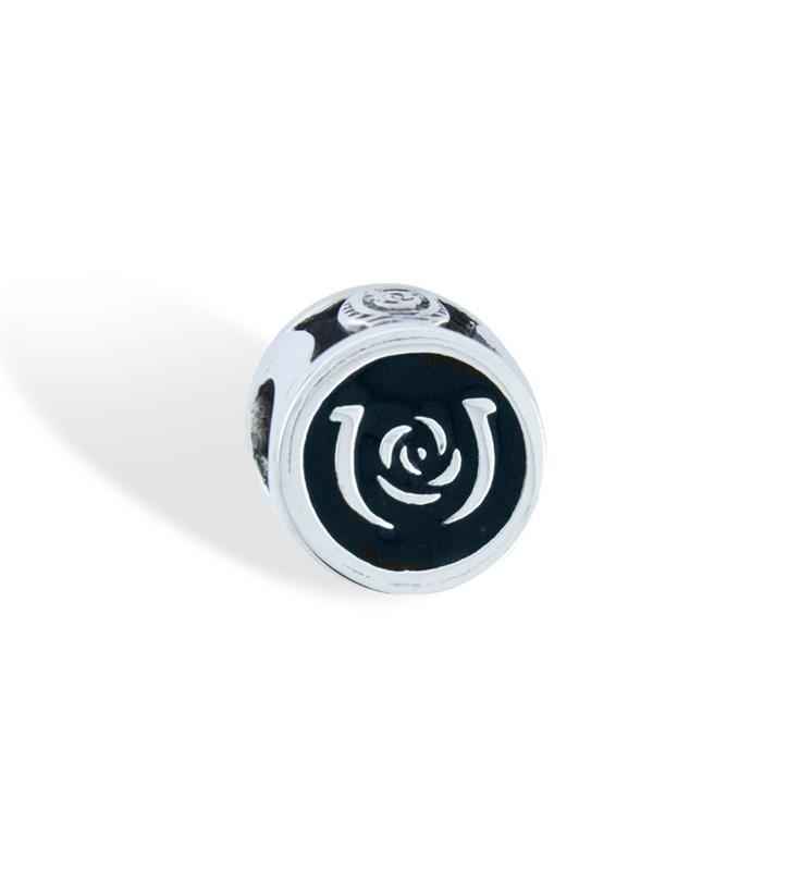 Rose & Horseshoe Charm by Darren K Moore-Drop Ship,#519-18 CHARM