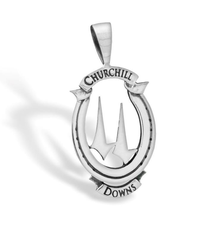Churchill Downs Logo Horseshoe Pendant by Darren K Moore-Dro,390-15 PENDANT