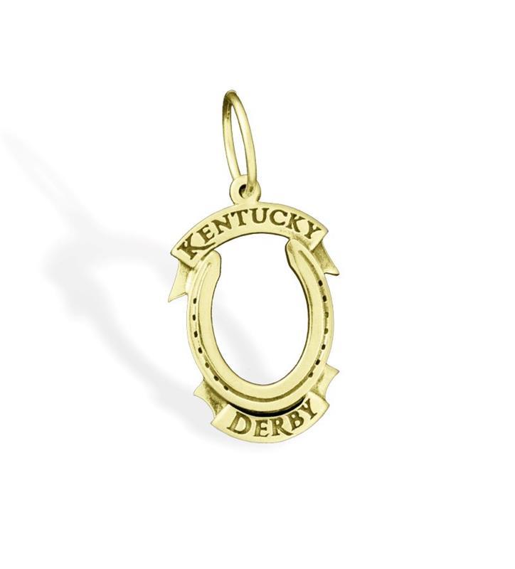 Kentucky Derby HorseShoe Charm by Darren K Moore-Drop Ship,14-1116 CHARM 14K