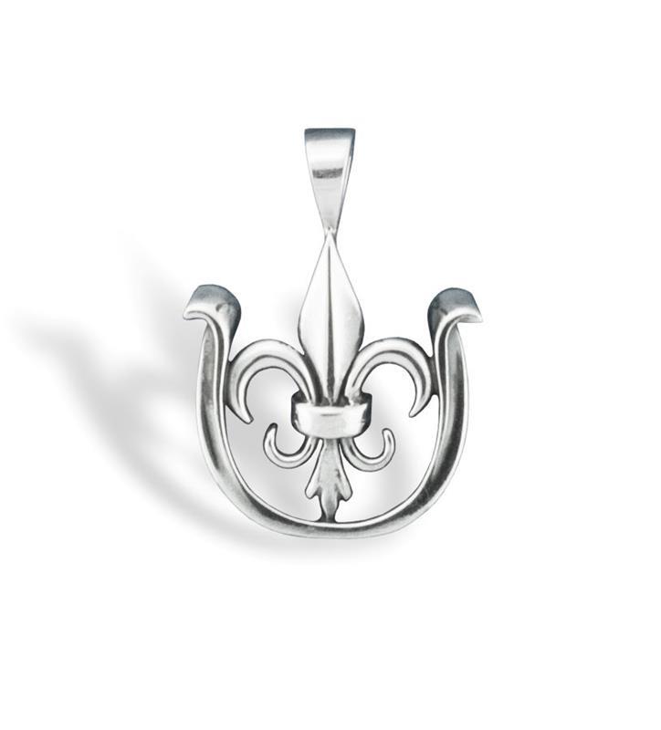 Fleur de Lis/ Horseshoe Thurby Pendant by Darren K Moore-Dro,381-15 PENDANT