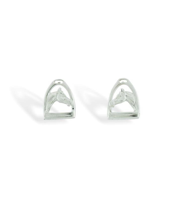 HorseHead in Stirup Post Earrings by Darren K Moore-Drop Shi,304-10 EARRING