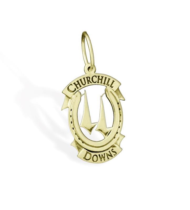 Churchill Downs Spires HorseShoe Charm by Darren K Moore-Dro,14-1115 CHARM 14K