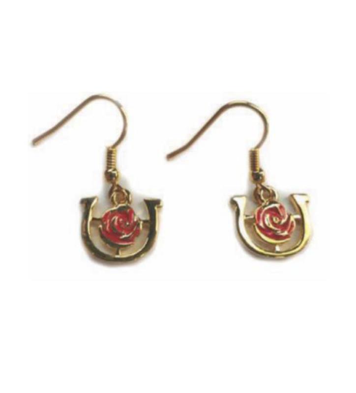 Kentucky Derby Icon Rose Frenchwire Earrings,FW-HJEQ200S-G