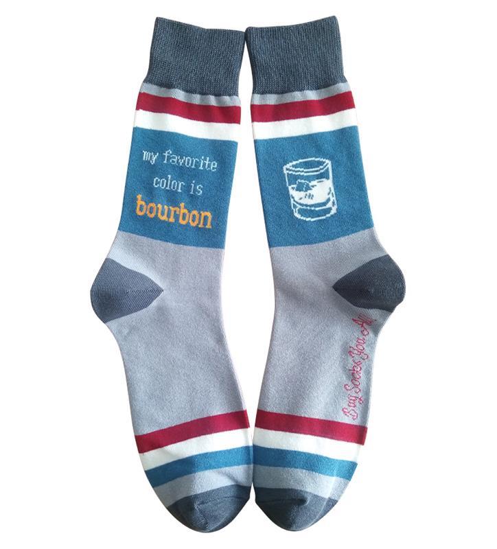 Mens Socks: My Favorite Color is Bourbon,Local Louisville Area Products,MY FAVORITE COLOR IS