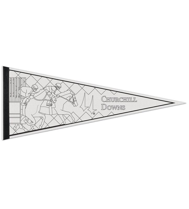 Churchill Downs 12" x 30" Color-Me  Pennant with Crayons,12X30
