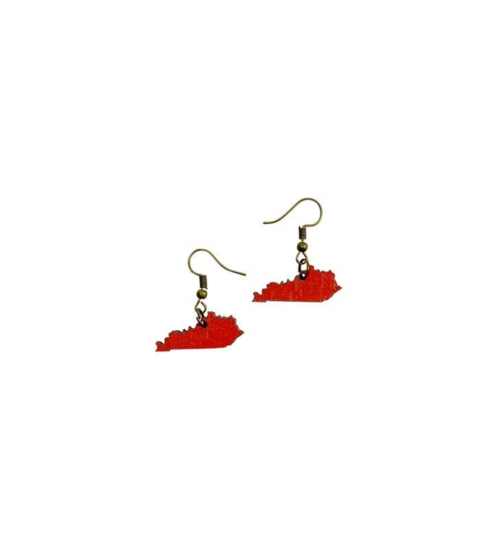 Kentucky State Shape Earrings,Local Louisville Area Products,FE007S