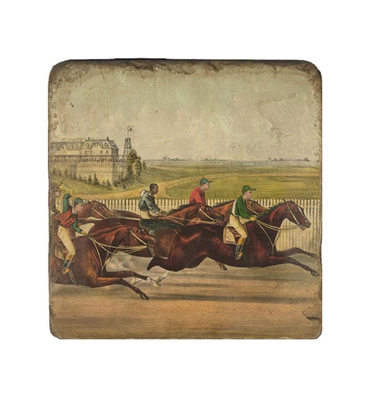 Marble Coaster - Great Race - A,Local Louisville Area Products,C1744-A-GREAT RACE