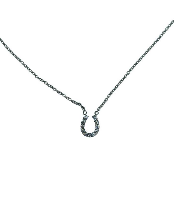 Crystal Horseshoe Necklace,34S33N