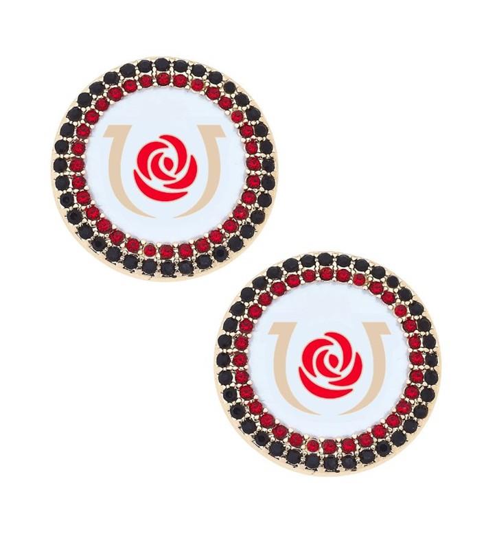 Kentucky Derby Pave Stud Earrings,26313E-GD